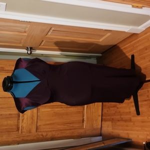 Deep plum colored wiggle/cocktail dress
